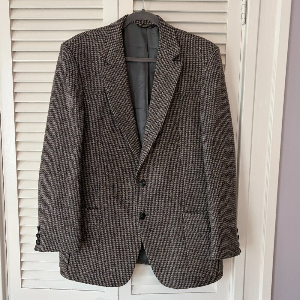 Stetson men's vintage tweed blazer no size brown two button 40R *no size*